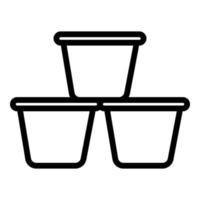 icono de cápsulas de café tostado, estilo de esquema vector