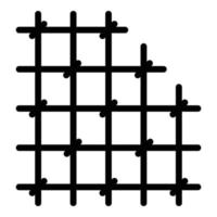icono de barras de prisión, estilo de contorno vector