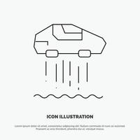 Hover car Personal Car Technology Line Icon Vector