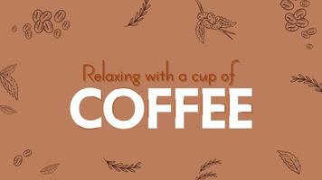 kaffe bönor faller långsam rörelse från topp, avkopplande med en kopp av kaffe, 3d tolkning, krom nyckel, luma matt video