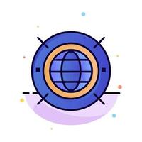 plantilla de icono de color plano abstracto de computación mundial web de internet vector