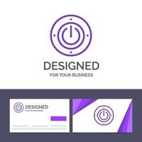 Creative Business Card and Logo template Electricity Energy Power Computing Vector Illustration