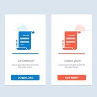 Decree Novel Scenario Screenplay  Blue and Red Download and Buy Now web Widget Card Template vector