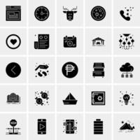 25 iconos de negocios universales vector ilustración de icono creativo para usar en proyectos relacionados con la web y dispositivos móviles