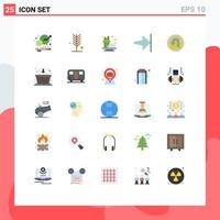 Universal Icon Symbols Group of 25 Modern Flat Colors of arrow end summer arrow condiment Editable Vector Design Elements