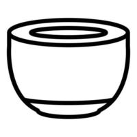 icono de cápsula de café, estilo de esquema vector