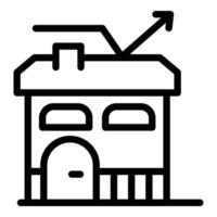 House building icon, outline style vector