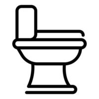 icono de baño, estilo de esquema vector