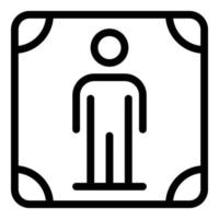 Man toilet sign icon, outline style vector