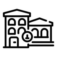 Invest building icon, outline style vector