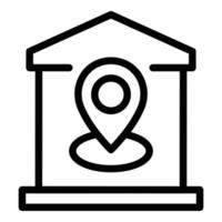 House gps location icon, outline style vector