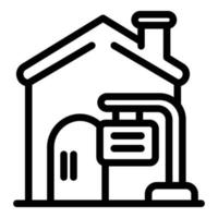 Village house property investments icon, outline style vector