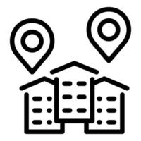 Gps new house icon, outline style vector