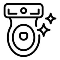 Clean toilet icon, outline style vector