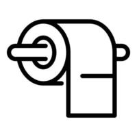 Toilet paper icon, outline style vector
