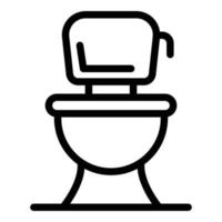 Toilet icon, outline style vector