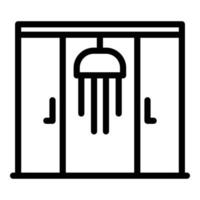 Washroom stall icon, outline style vector