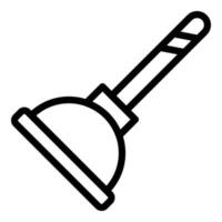 Rubber plunger icon, outline style vector