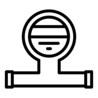 Sewage system icon, outline style vector