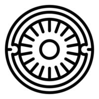 Hatch manhole icon, outline style vector