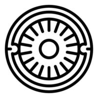 Hatch manhole icon, outline style vector