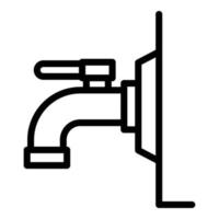 Tap pipe icon, outline style vector