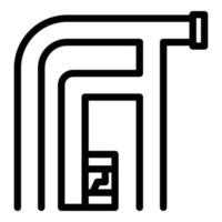 Sewerage pipes icon, outline style vector