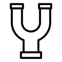Valve pipe icon, outline style vector