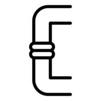 Fitting pipe icon, outline style vector