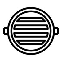 Sewage manhole icon, outline style vector