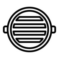 Sewage manhole icon, outline style vector