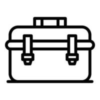 Builder tool box icon, outline style vector