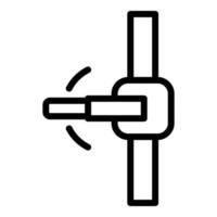 Sewerage button icon, outline style vector
