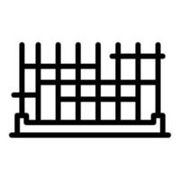 Builder house metal net icon, outline style vector