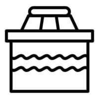 Industry sewage icon, outline style vector