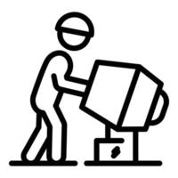 Builder mixer icon, outline style vector