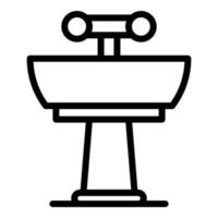 Conduit pipe icon, outline style vector