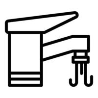 Water flow tap icon, outline style vector