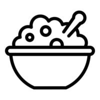 Sour cream icon, outline style vector