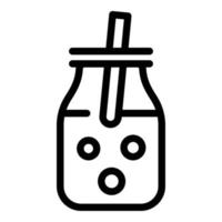 Dairy milk cocktail icon, outline style vector