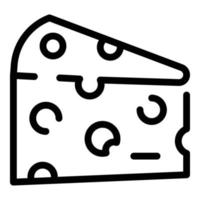 icono de queso lácteo, estilo de esquema vector