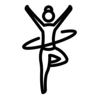 Pilates activity icon, outline style vector