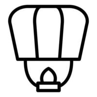 Chinese lantern icon, outline style vector