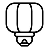 icono de linterna flotante de evento, estilo de contorno vector