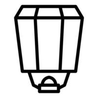 Traditional floating lantern icon, outline style vector
