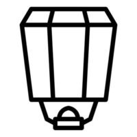 Traditional floating lantern icon, outline style vector