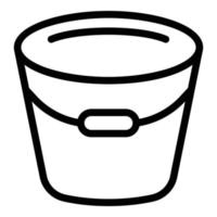 Milk bucket icon, outline style vector