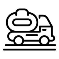 Dairy truck icon, outline style vector