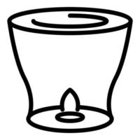 River floating lantern icon, outline style vector