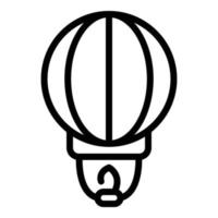 Fire floating lantern icon, outline style vector